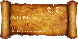 Kula Róza névjegykártya